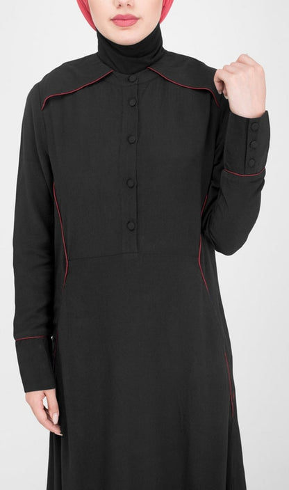 Black red lines Riyon with buttons