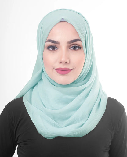 InEssence Poly Chiffon Blue Glow Scarf