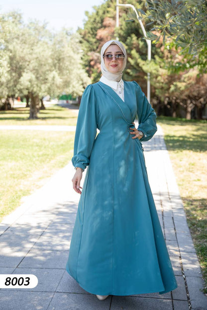 Chemise dress black dark mint color Turkish style