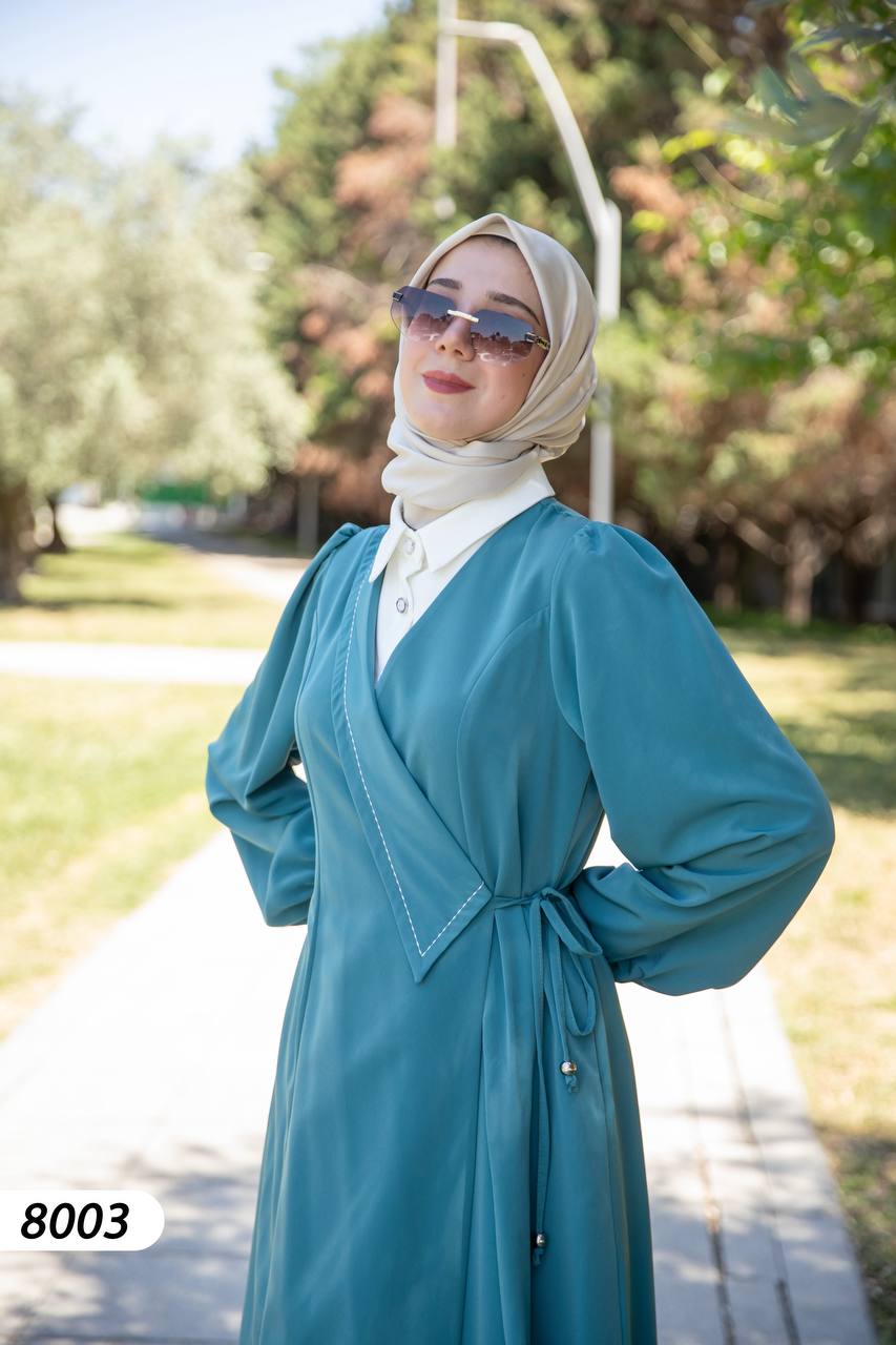 Chemise dress black dark mint color Turkish style