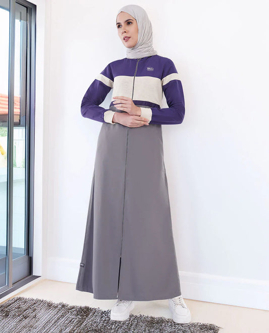 Urban Flow Gret And Navy Jilbab