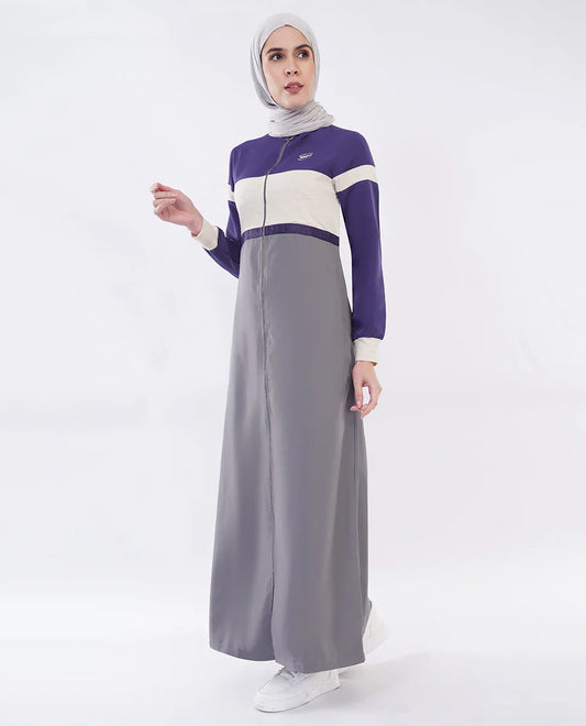 Urban Flow Gret And Navy Jilbab