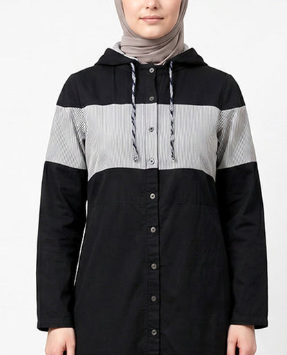Black Autumn full opend Jilbab ( pre-order)