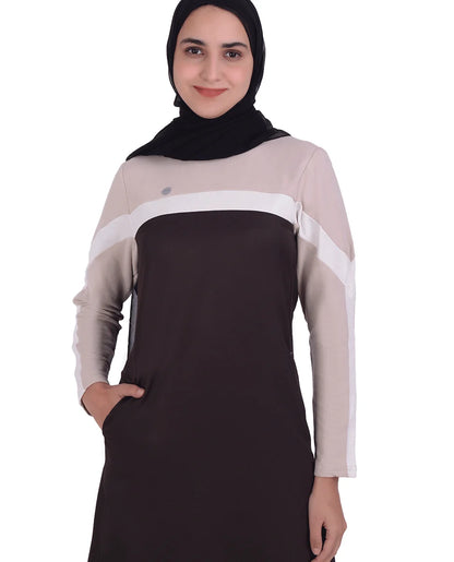 Brown Wave Utility Jilbab