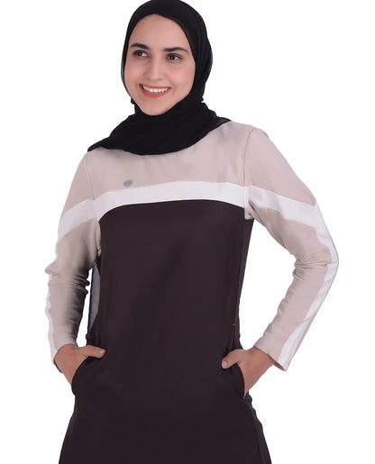 Brown Wave Utility Jilbab