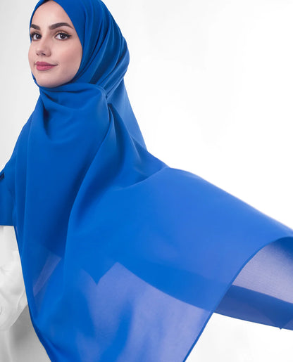 Princess Blue Poly Georgette Scarf