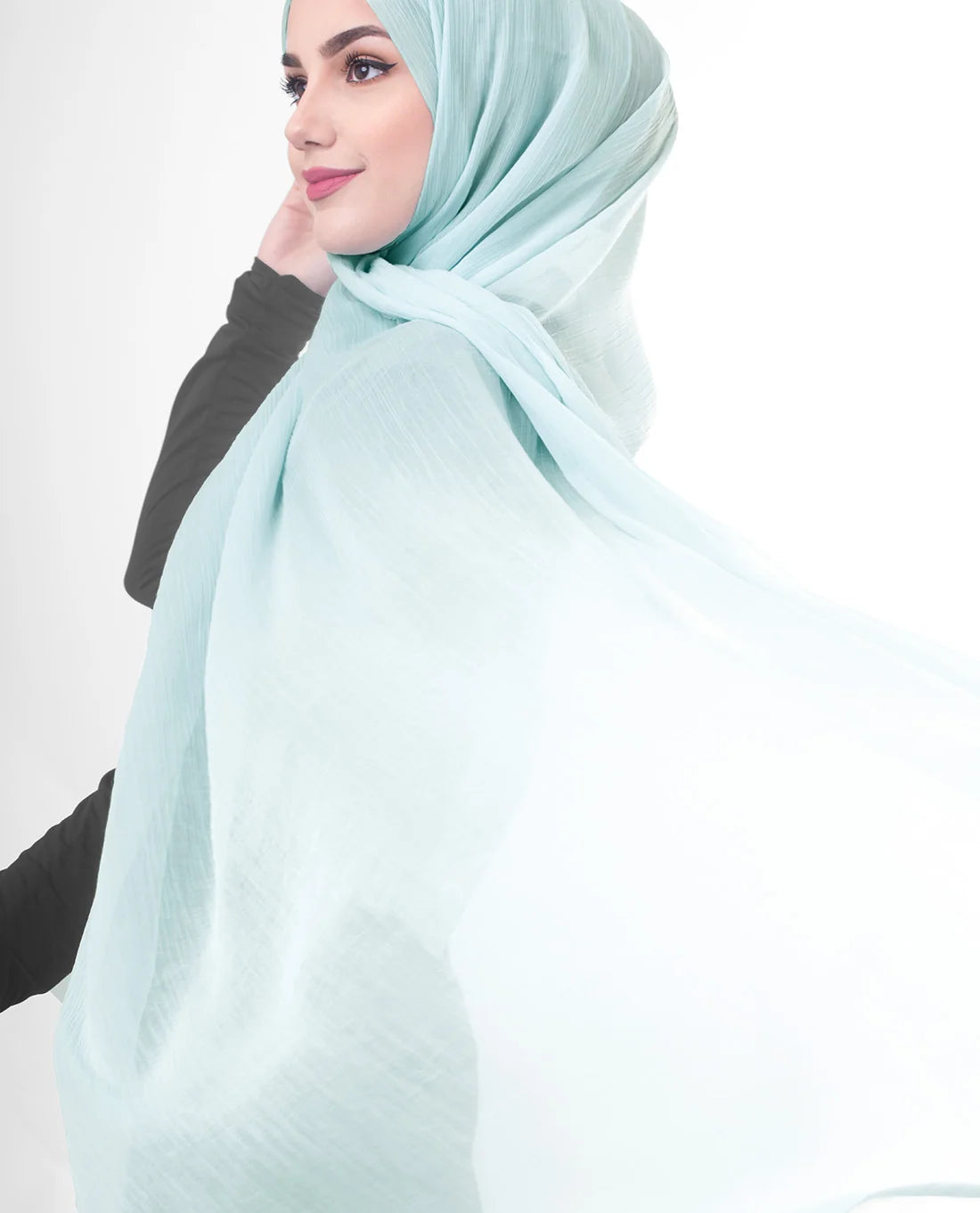 InEssence Poly Chiffon Blue Glow Scarf