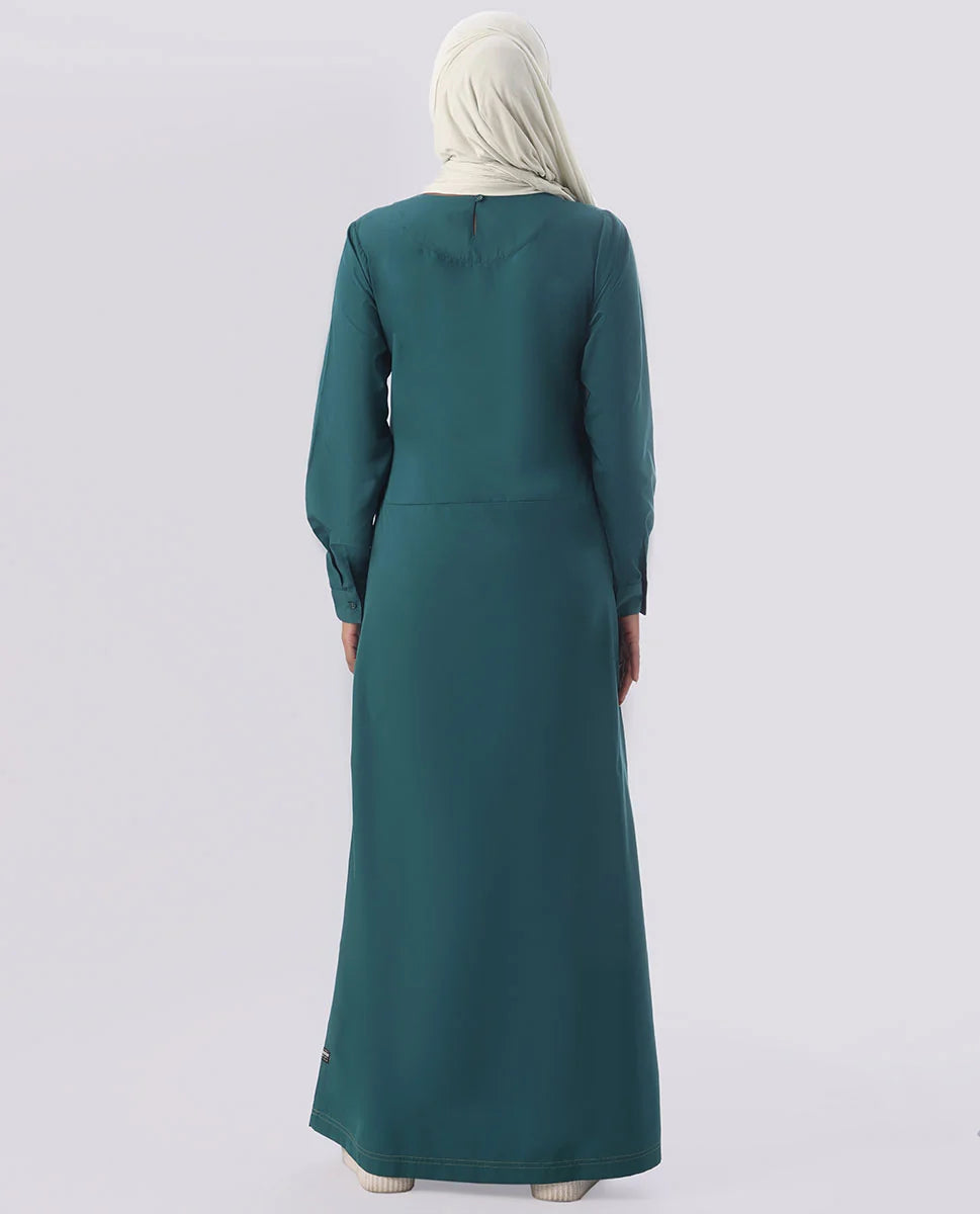 Pine Green Color Contrast Jilbab
