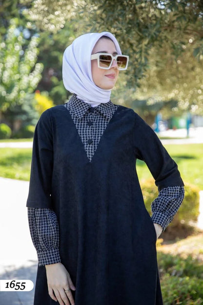 Elegant black winter model