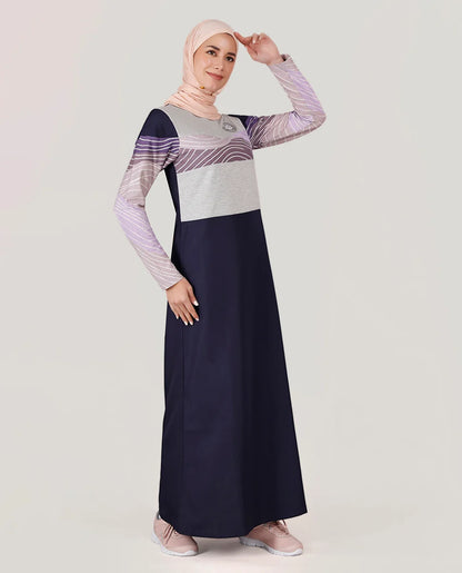 Midnight Blue Color Contrast Jilbab