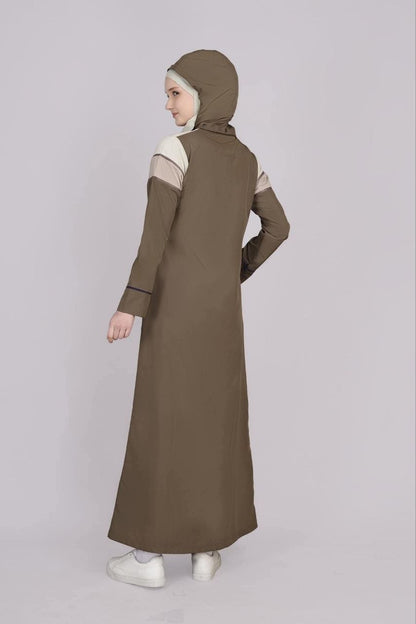 Misty Mud Detachable Hood Jilbab
