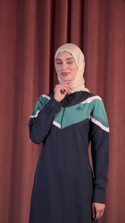 Navy Fusion Jilbab  ( pre-order  )