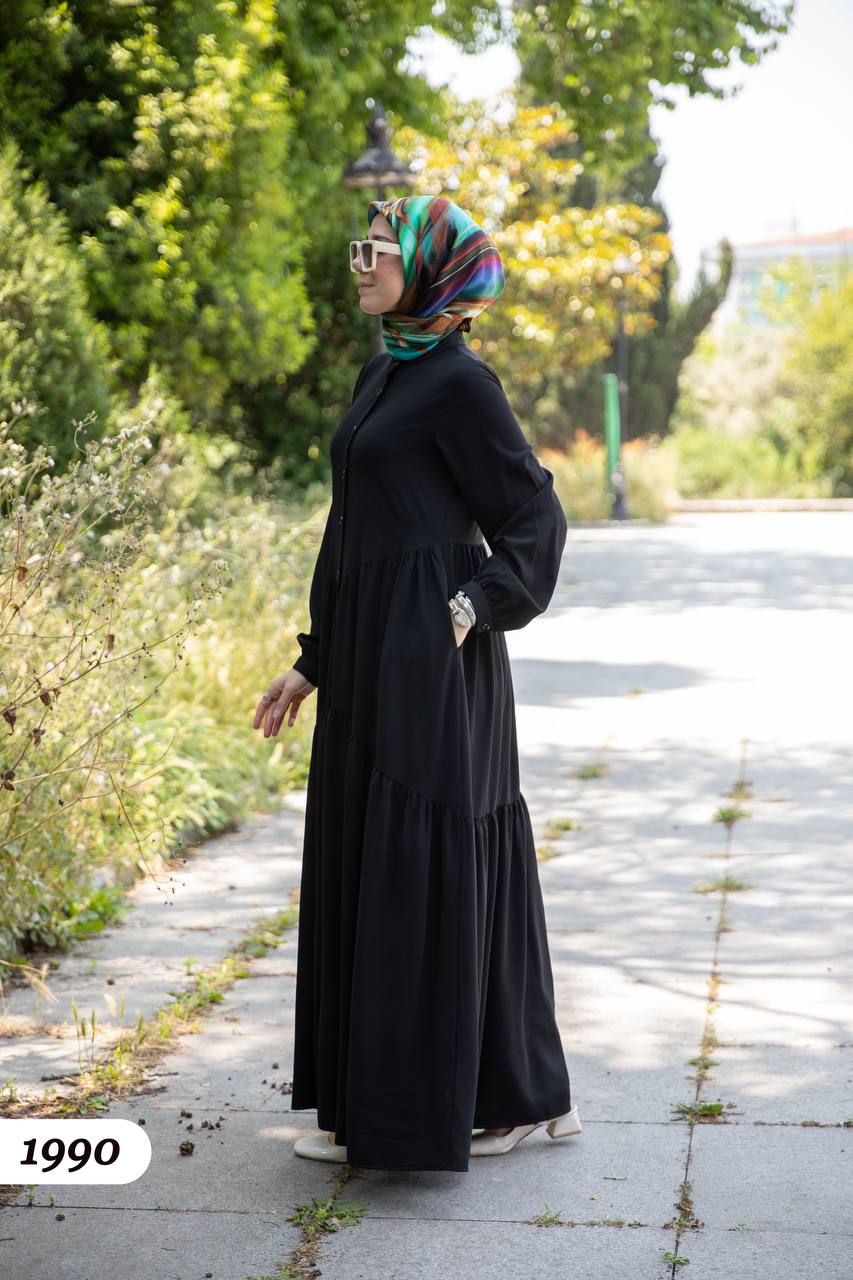 Turkish wide dress black color