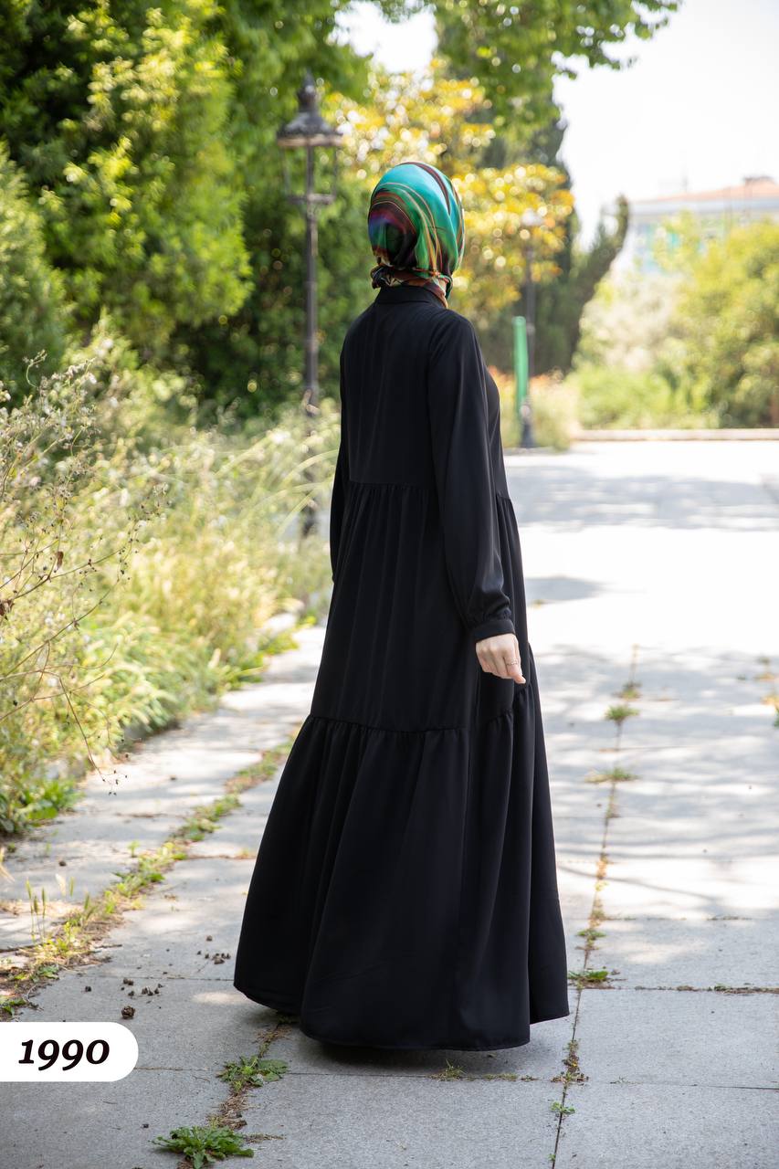 Turkish wide dress black color