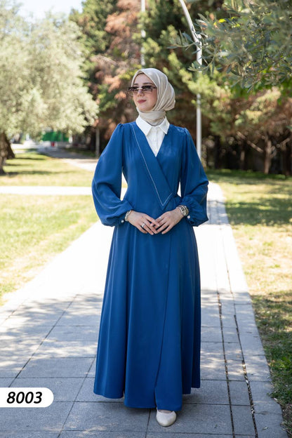 Chemise dress blue cloor Turkish style