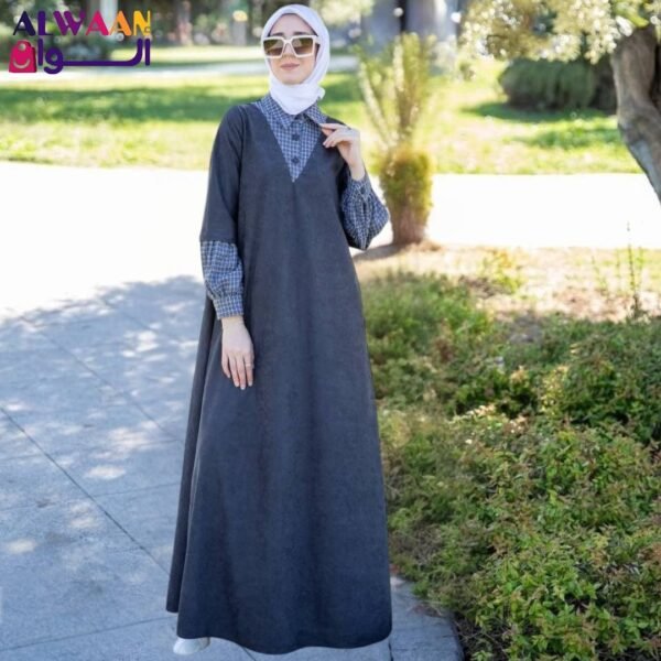 ⁦موديل شتوي راقي لون رمادى⁩ - الصورة ⁦3⁩